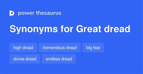 dread thesaurus|More.